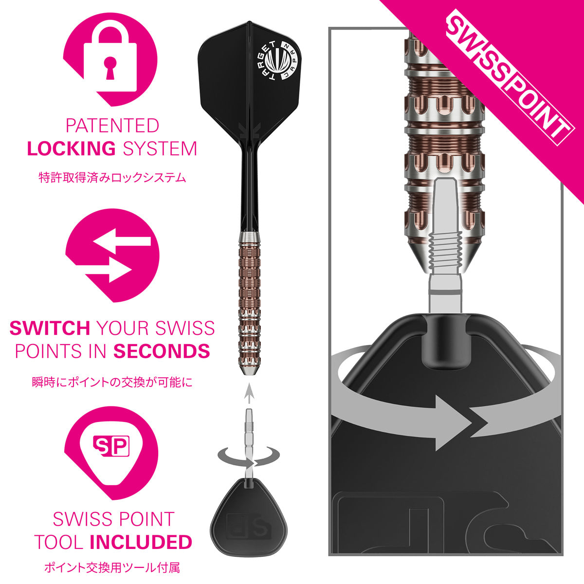 ダーツ TARGET RAPTOR G6 Target Japan George Nishitani Raptor G6 Swiss Point 90% Darts