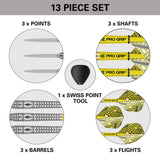 Bolide 03 Swiss Point 90% Tungsten Steel Tip Darts by Target