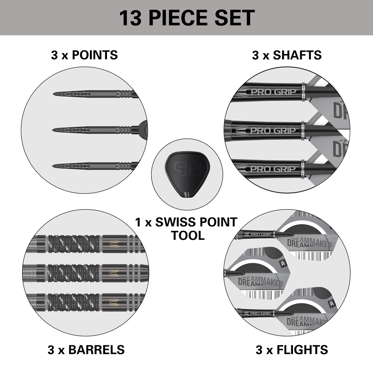 Dimitri Van Den Bergh x Echo 90% Tungsten SP Steel Tip Darts by