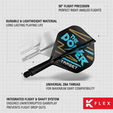 Phil Taylor No2 K-Flex One Piece Dart Flights by Target