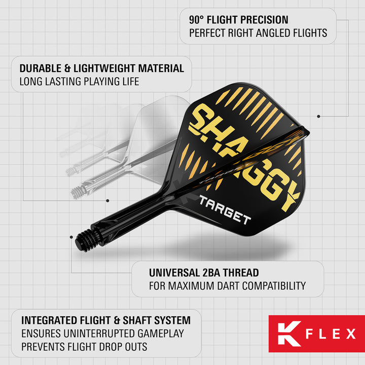 Scott Williams No2 K-Flex One Piece Dart Flights by Target