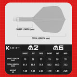 Target K-Shift Black No6 Integrated Flights & Shafts