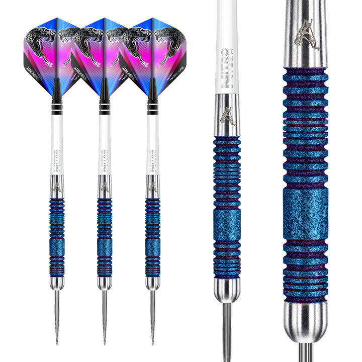Peter Wright Euro 11 Element Blue Edition 90% Tungsten Steel Tip Darts by Red Dragon
