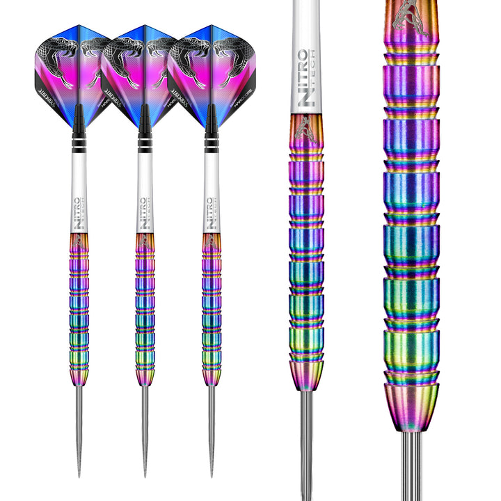 Peter Wright Snakebite 1 90% Tungsten Steel Tip Darts by Red Dragon