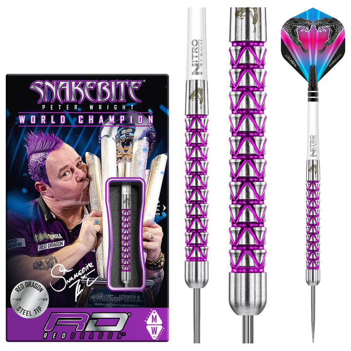 Peter Wright Vyper 90% Tungsten Steel Tip Darts by Red Dragon