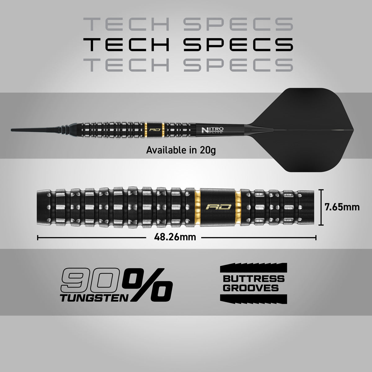 Red Dragon Ascend Torpedo 90% Tungsten Soft Tip Darts