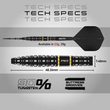 Red Dragon Ascend Torpedo 90% Tungsten Steel Tip Darts