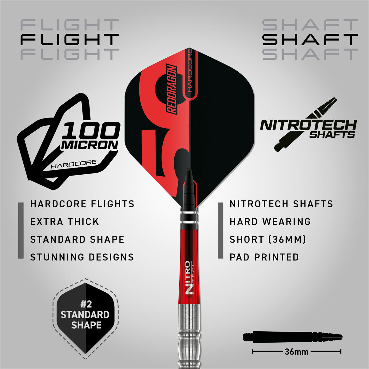 Red Dragon Penetrator 4 95% Tungsten Steel Tip Darts – Double Top