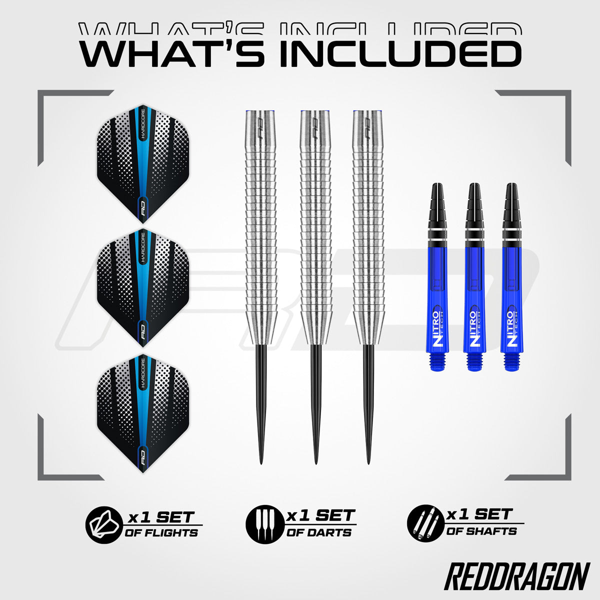 Razor Edge 85% Tungsten Steel Tip Darts by Red Dragon – Double Top