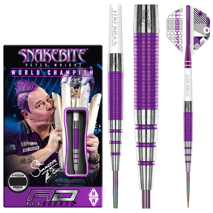 Peter Wright PL15 Medusa 90% Tungsten Steel Tip Darts by Red Dragon