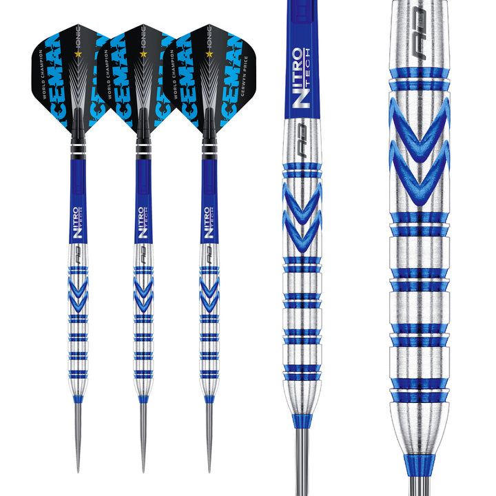 Gerwyn Price Original 90% Tungsten Steel Tip Darts by Red Dragon