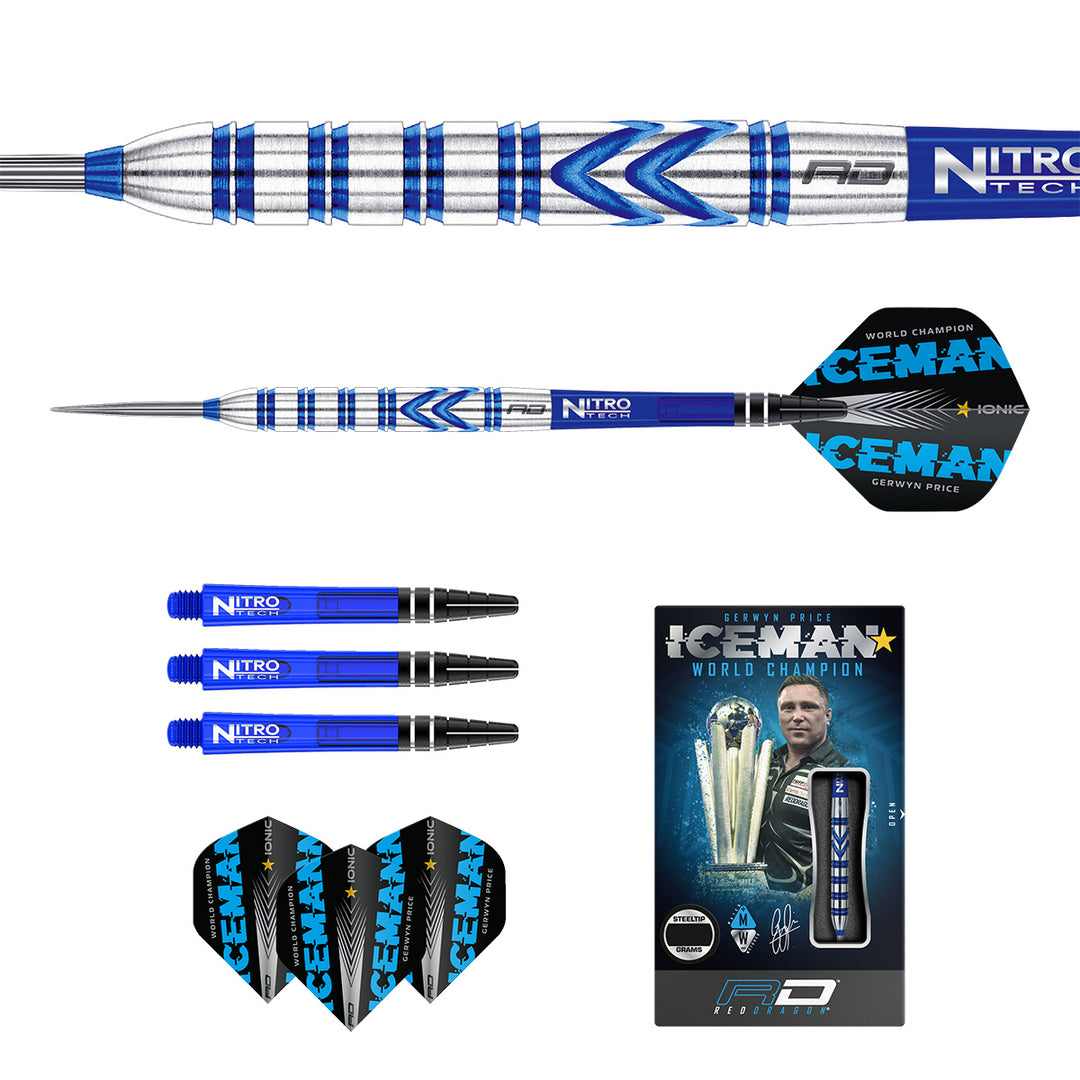 Gerwyn Price Original 90% Tungsten Steel Tip Darts by Red Dragon