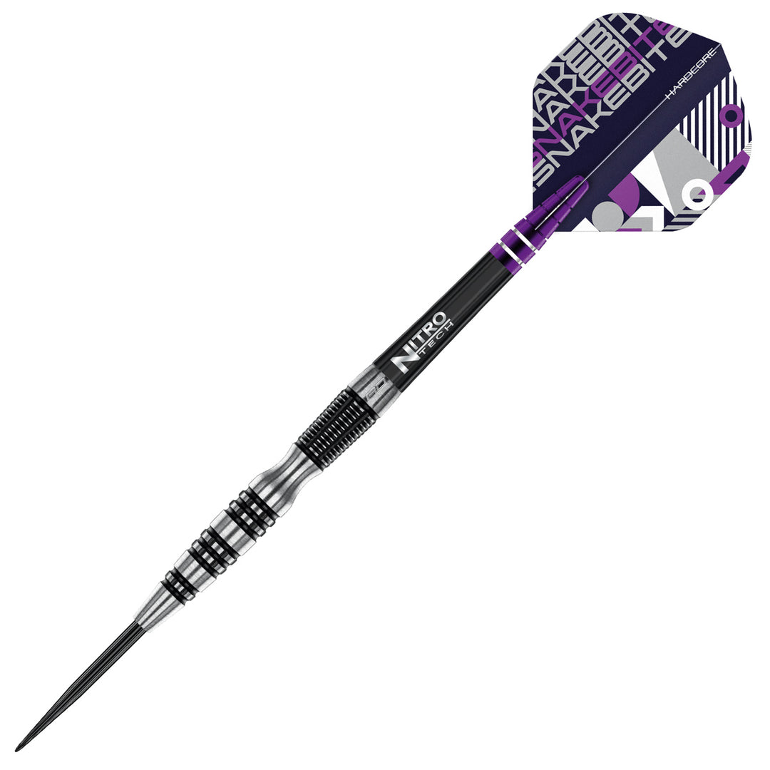 Peter Wright Snakebite Black Racer 90% Tungsten Steel Tip Darts by Red Dragon