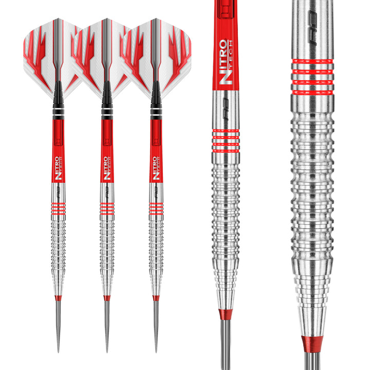 Jonny Clayton Originals 90% Tungsten Steel Tip Darts by Red Dragon