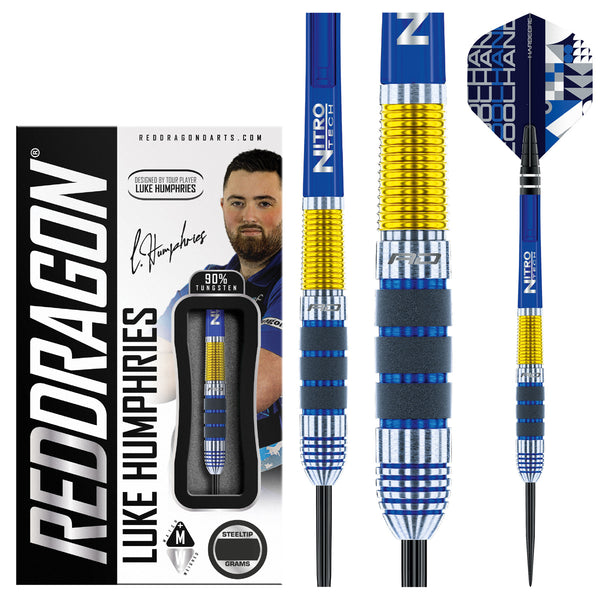 Luke Humphries 90% Tungsten Steel Tip Darts by Red Dragon – Double