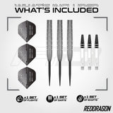 Luke Humphries TX1 90% Tungsten Steel Tip Darts by Red Dragon