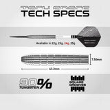 Luke Humphries TX1 90% Tungsten Steel Tip Darts by Red Dragon