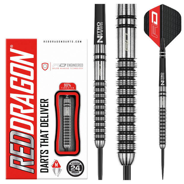 Gian Van Veen 90% Tungsten Steel Tip Darts by Red Dragon