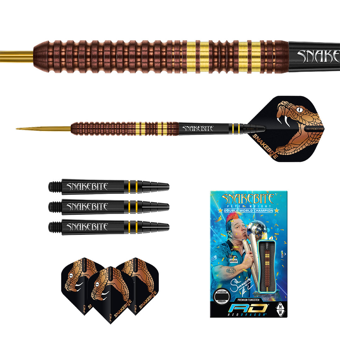 Peter Wright Copper Fusion 90% Tungsten Steel Tip Darts by Red Dragon