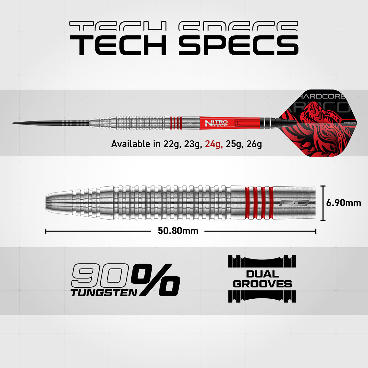 Jonny Clayton Original 2.0 90% Tungsten Steel Tip Darts by Red Dragon
