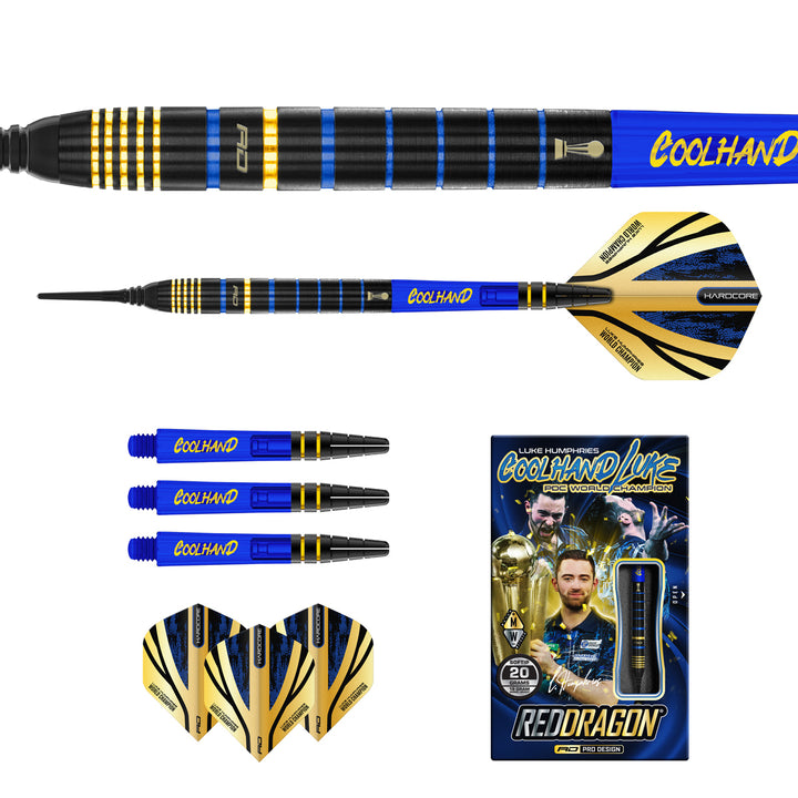 Luke Humphries TX4 Avenger 90% Tungsten Soft Tip Darts by Red Dragon