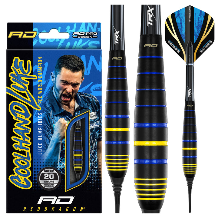 Luke Humphries World Champion Brass Soft Tip Darts by Red Dragon