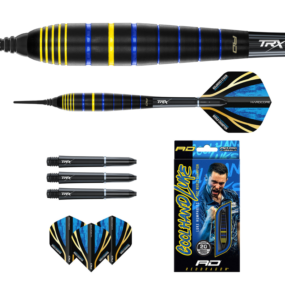 Luke Humphries World Champion Brass Soft Tip Darts by Red Dragon