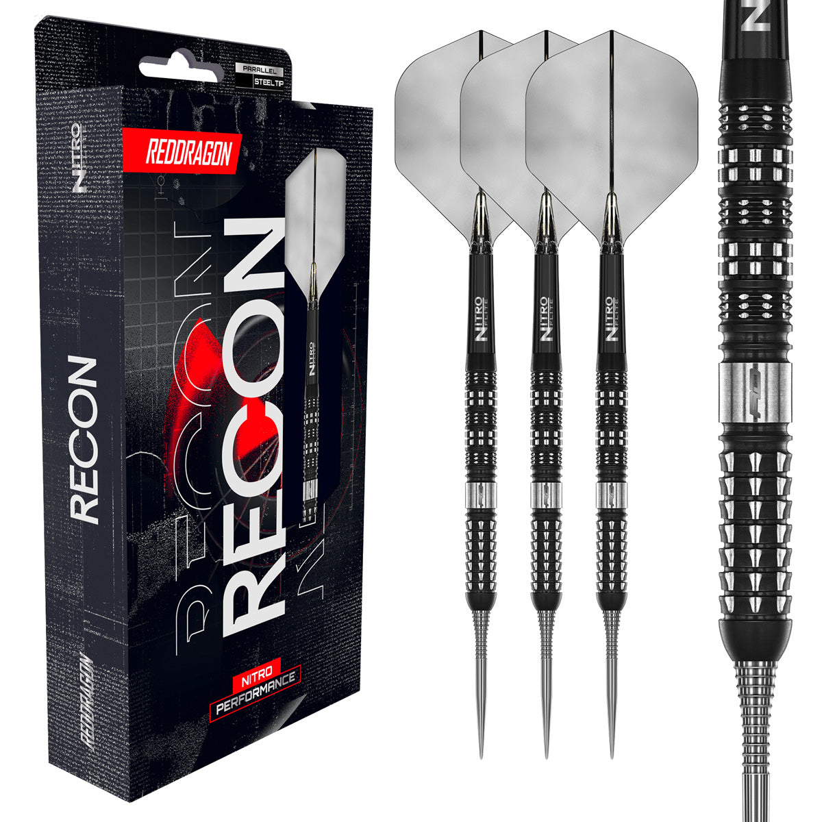 Red Dragon Recon Parallel 90% Tungsten Steel Tip Darts