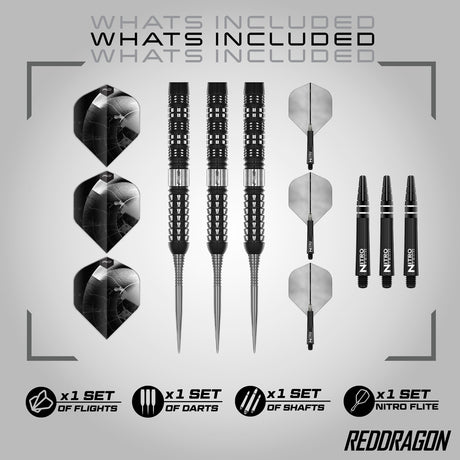 Red Dragon Recon Parallel 90% Tungsten Steel Tip Darts