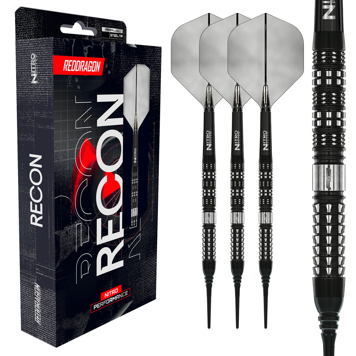 Red Dragon Recon Parallel 90% Tungsten Soft Tip Darts