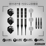 Red Dragon Recon Parallel 90% Tungsten Soft Tip Darts