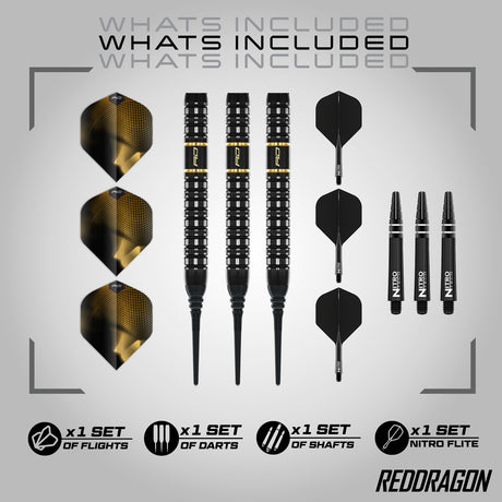 Red Dragon Ascend Parallel 90% Tungsten Soft Tip Darts