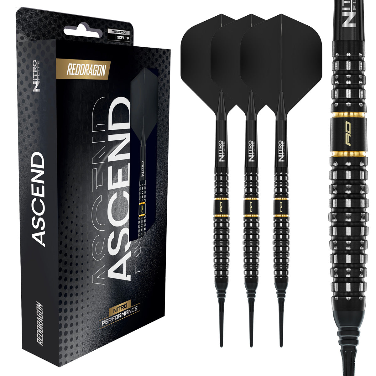 Red Dragon Ascend Torpedo 90% Tungsten Soft Tip Darts