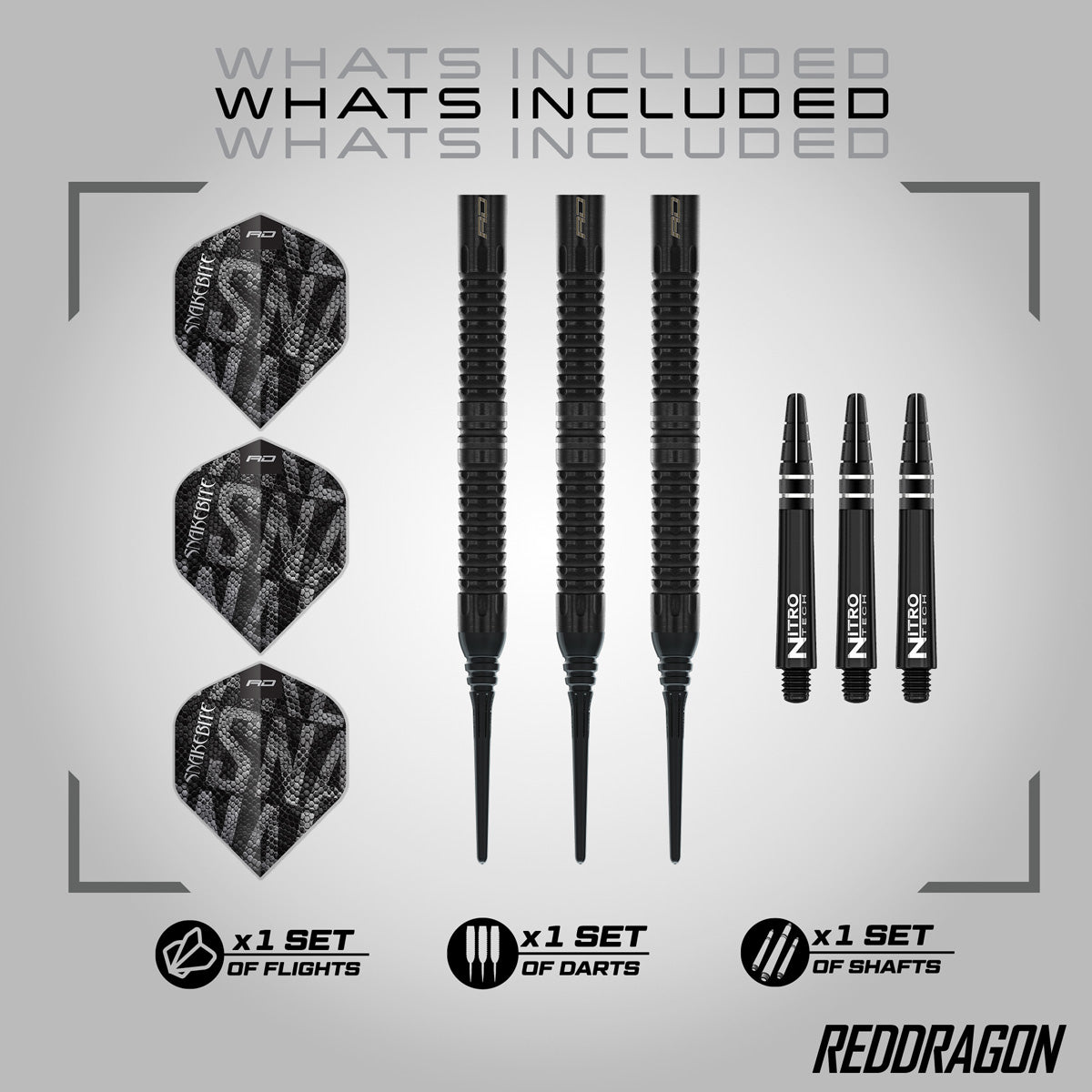 Red Dragon Peter Wright Back Mamba 90% Tungsten Soft Tip Darts