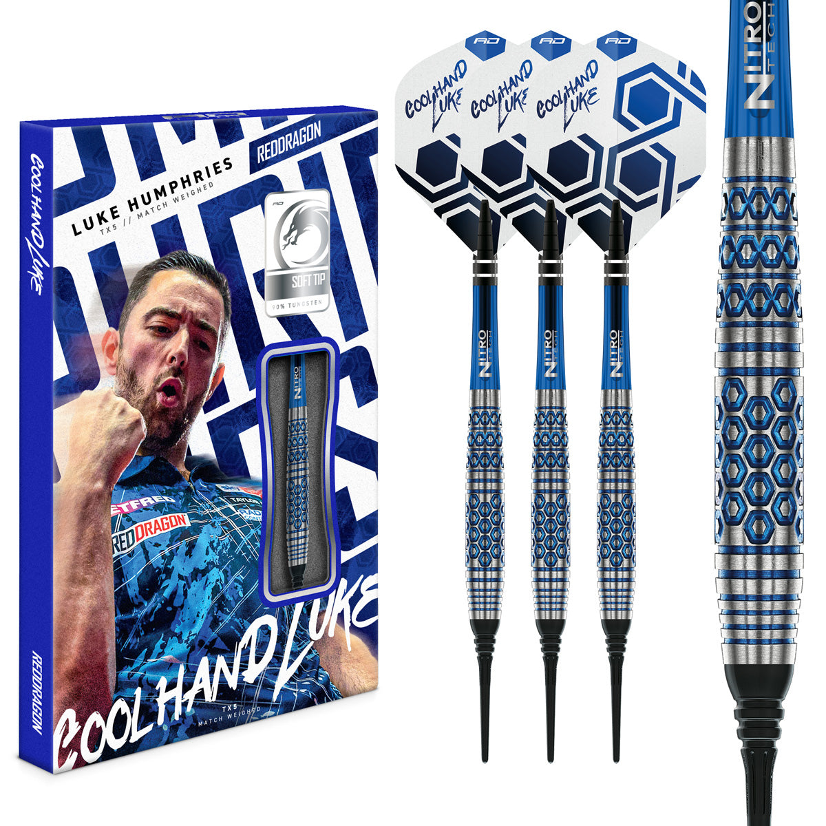 Red Dragon Luke Humphries TX5 90% Tungsten Soft Tip Darts