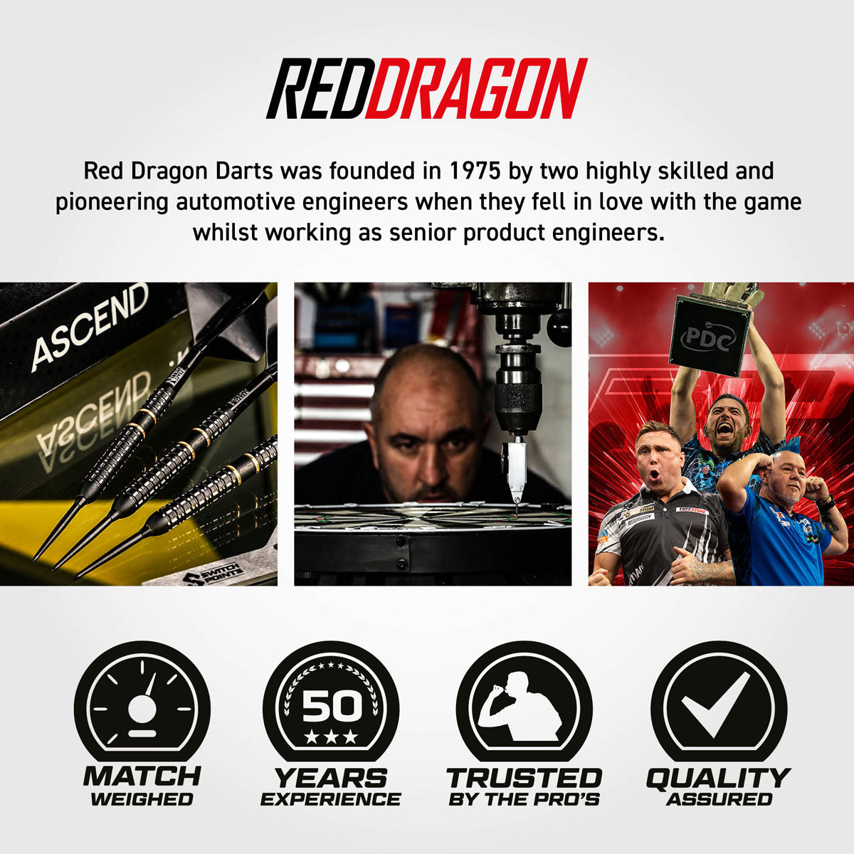Red Dragon Ascend Parallel Switch Point 90% Tungsten Steel Tip Darts