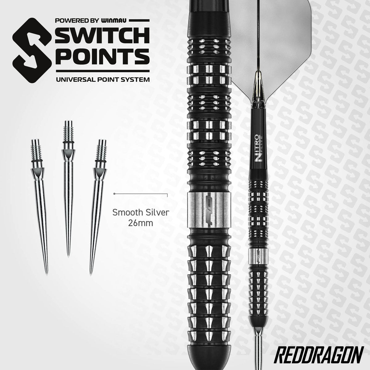 Red Dragon Recon Parallel Switch Point 90% Tungsten Steel Tip Darts