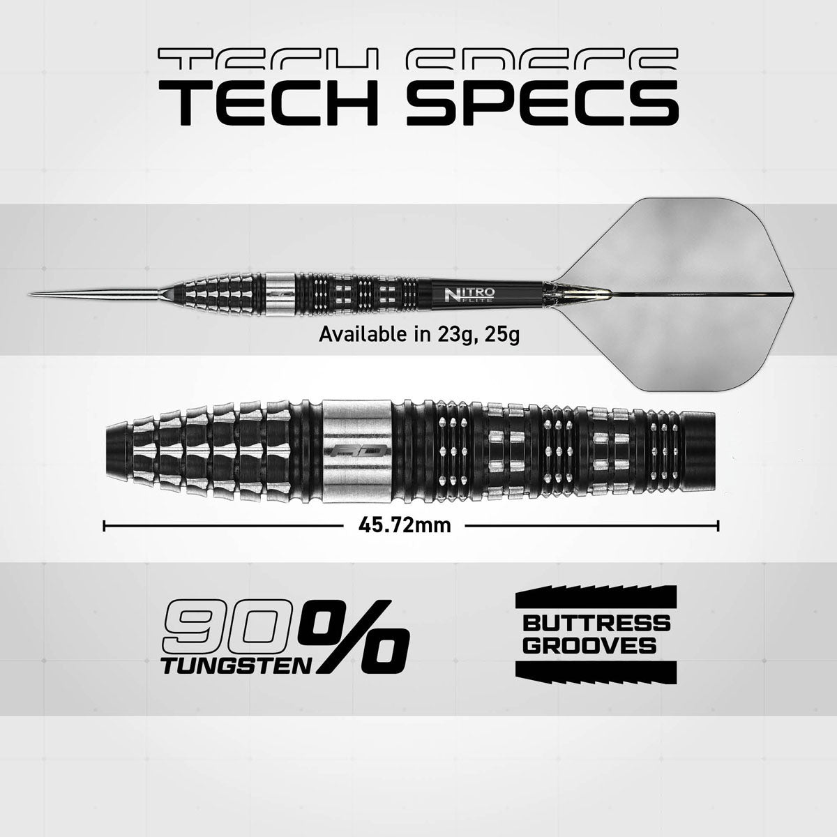 Red Dragon Recon Torpedo Switch Point 90% Tungsten Steel Tip Darts