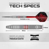 Red Dragon Jonny Clayton Brass Steel Tip Darts