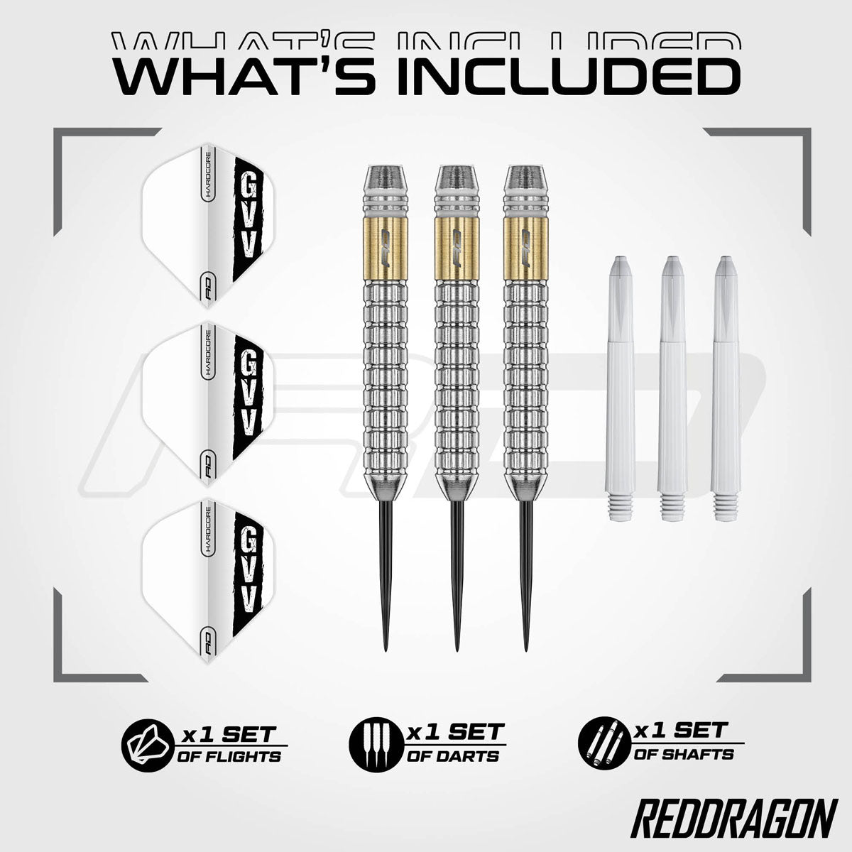 Red Dragon Gian van Veen SE Brass Steel Tip Darts