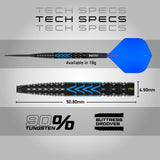 Red Dragon Amp Tapered 90% Tungsten Soft Tip Darts