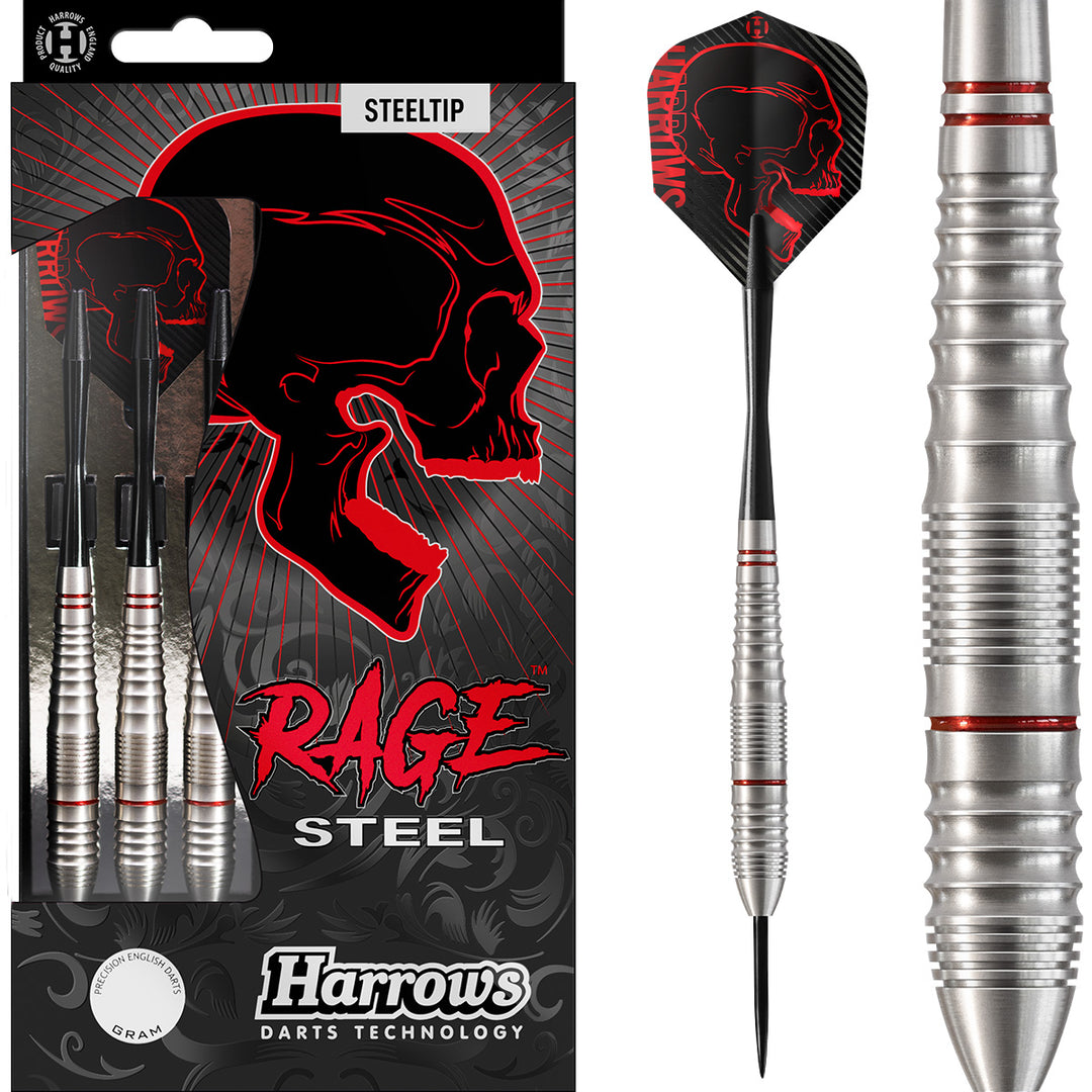 Rage Stainless Steel Steel Tip Darts by Harrows – Double Top Darts