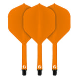Flight Deck Orange One Piece Dart Flight and Shaft System by Shot