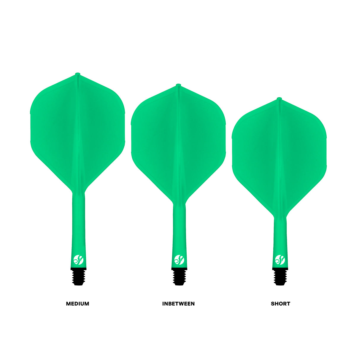 Flight Deck Green One Piece Dart Flight and Shaft System by Shot