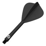 Shot Flight Deck One Piece Dart Flight and Shaft System Black Kite