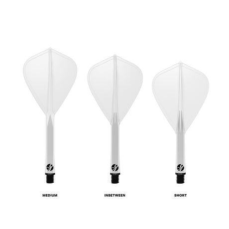 Shot Flight Deck One Piece Dart Flight and Shaft System Clear Kite