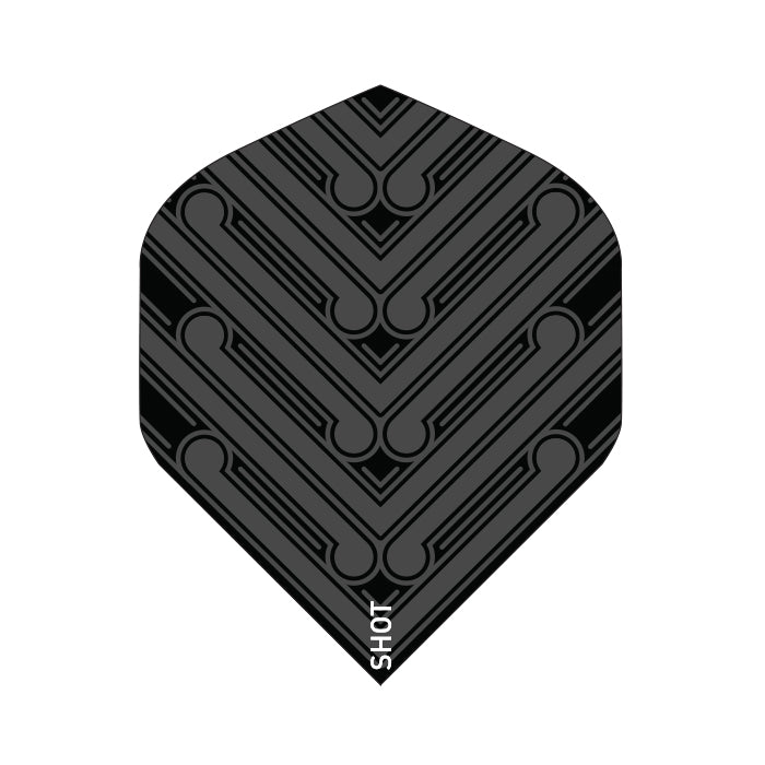 Manu Black No2 Dart Flights by Shot