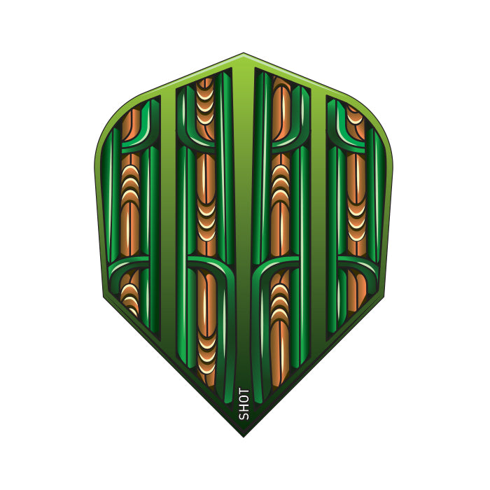 Warrior Rutene Green No6 Dart Flights by Shot