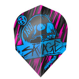 Harrows Savage Cyan/Pink Dart Flight#colour_aqua-pink