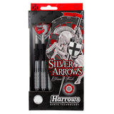 Harrows Silver Arrows Knurled Chromed Brass Steel Tip Darts
